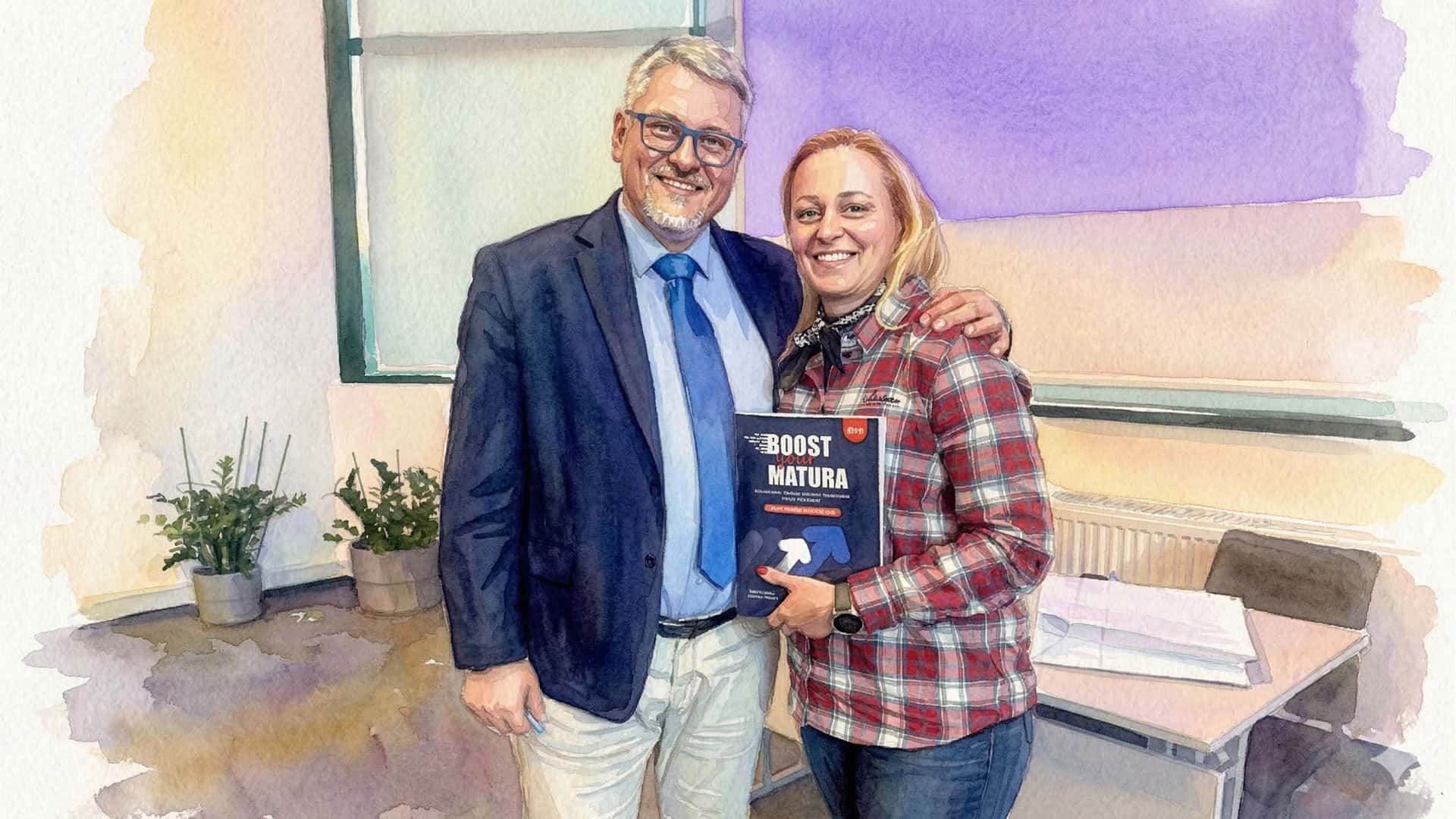 Olga i Kuba na premierze Boost Your Matura